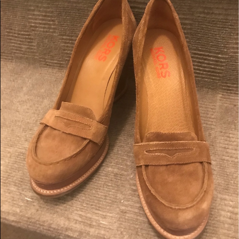 Michael kors suede wedges